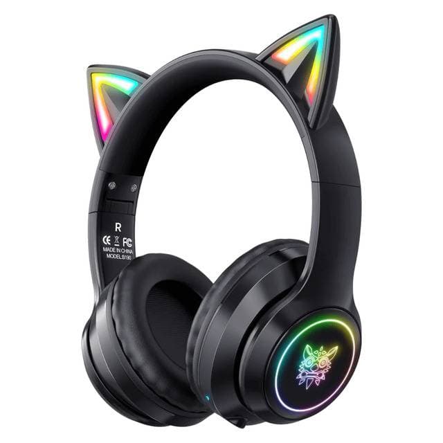 Onikuma B90 RGB Cat Ear Bluetooth Gaming Headphone (Black)