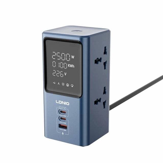 LDNIO SC2‑2M 2500W 2USB‑C 1USB‑A 2‑Power Socket